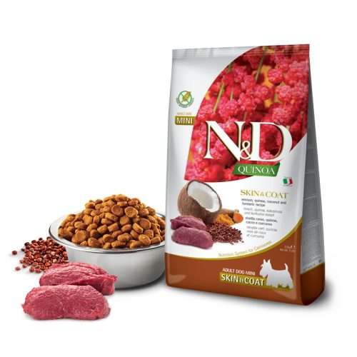 N&D Skin & Coat Szarvas Mini kutyatáp felnőtt kutyáknak 800 g