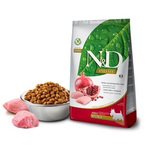 N&D Prime Csirke & Gránátalma Mini kutyatáp felnőtt kutyáknak 2,5 kg