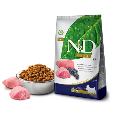 N&D Prime Bárány & Áfonya Mini kutyatáp felnőtt kutyáknak 800 g