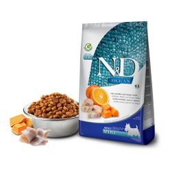   N&D Ocean Tőkehal, Sütőtök & Narancs Mini kutyatáp felnőtt kutyáknak 800 g