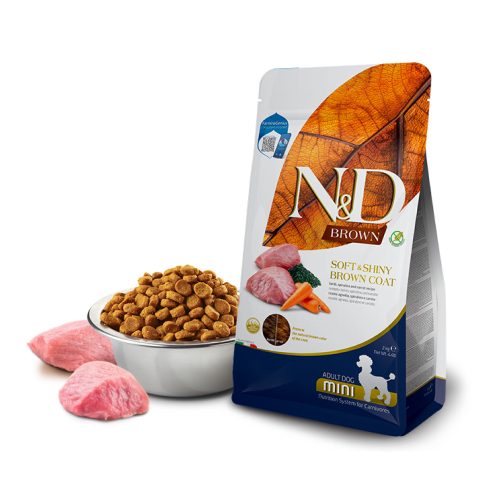 N&D Brown Bárány, Spirulina és Sárgarépa Mini kutyaytáp felnőtt kutyáknak 2 kg