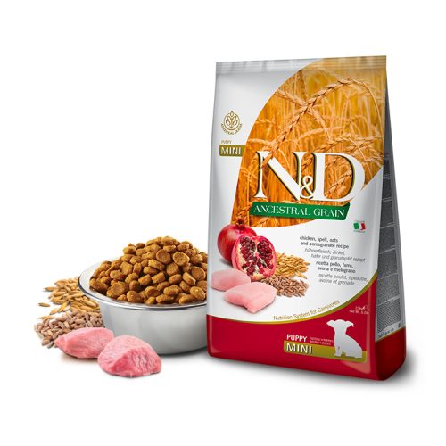 N&D Ancestral grain Csirke & Gránátalma Mini kutyatáp kölyök kutyáknak 2,5 kg