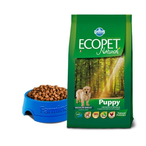 Ecopet Natural Medium kutyatáp kölyök kutyáknak 14 kg