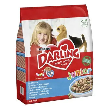 Purina DARLING Junior csirke kutyatáp kölyök kutyáknak 8 kg