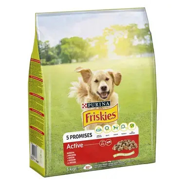 Purina FRISKIES Active marha kutyatáp felnőtt kutyáknak 10 kg