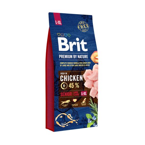 Brit Premium Senior Chicken L-XL kutyatáp idősödő kutyáknak 15 kg